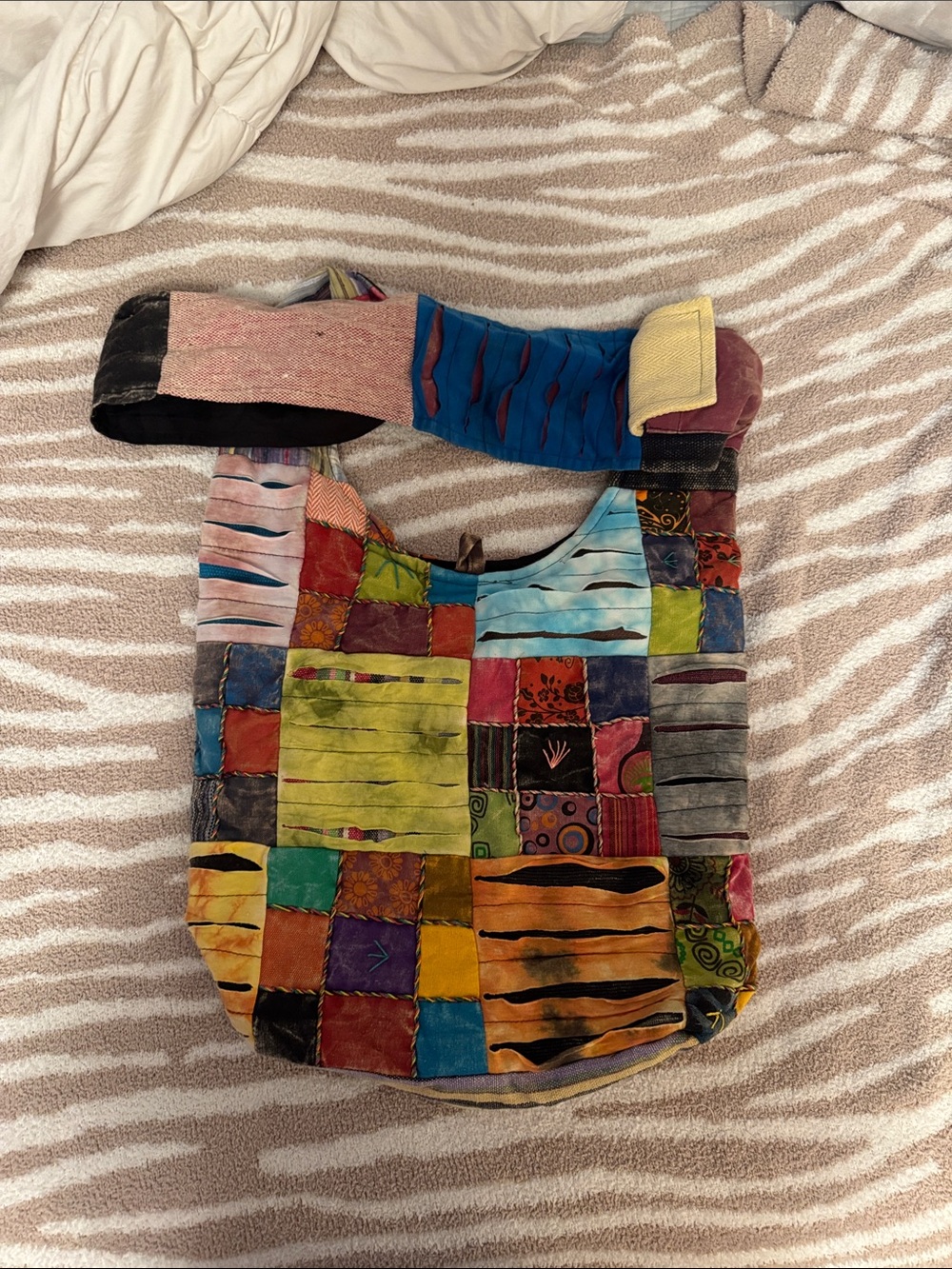 Colorful Patchwork Boho Crossbody Bag